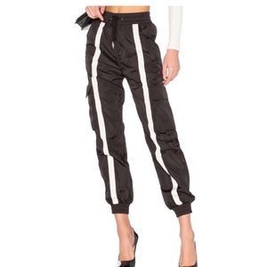 Danielle guzio track pants Black & white stripe